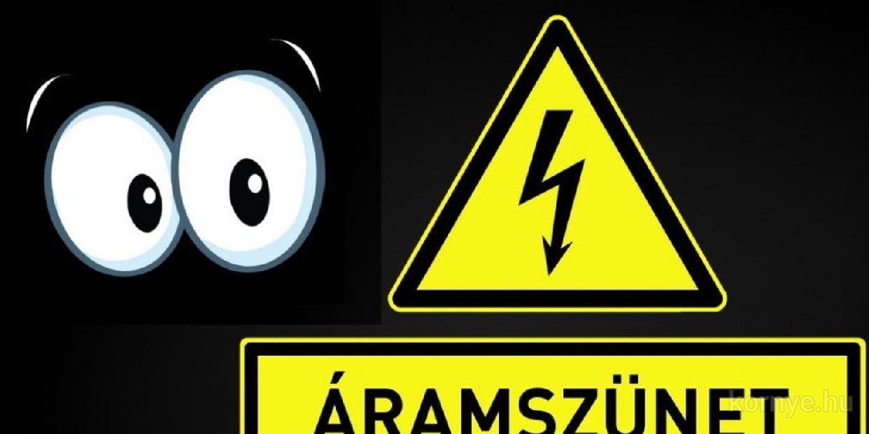 Tervezett áramszünet