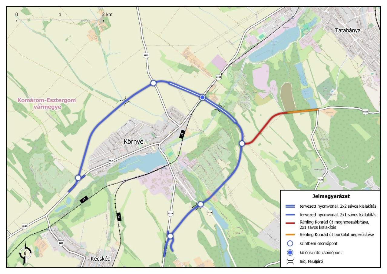Megkezdődött a Környe elkerülő út tervezése