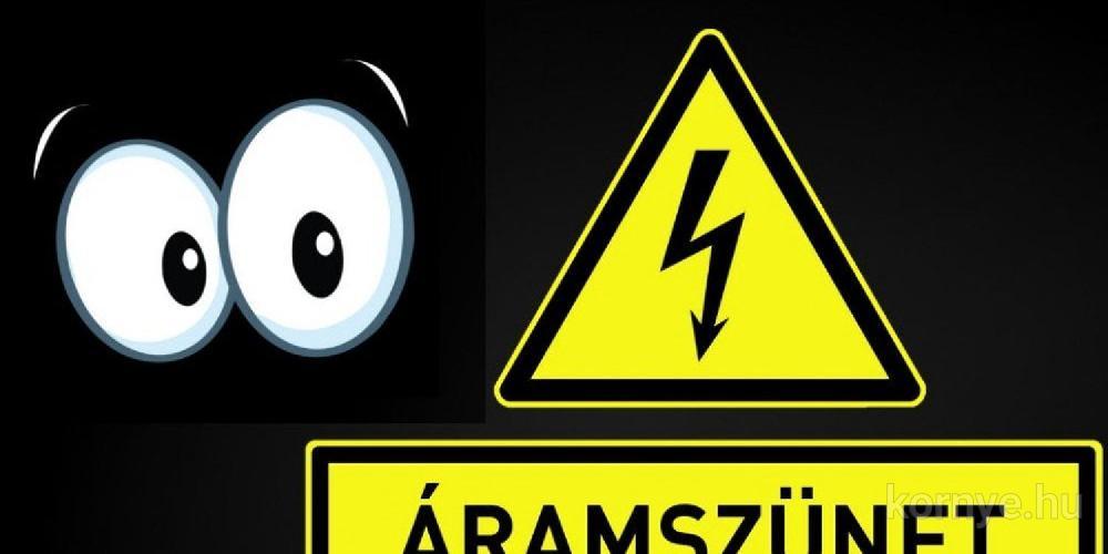 Tervezett áramszünet