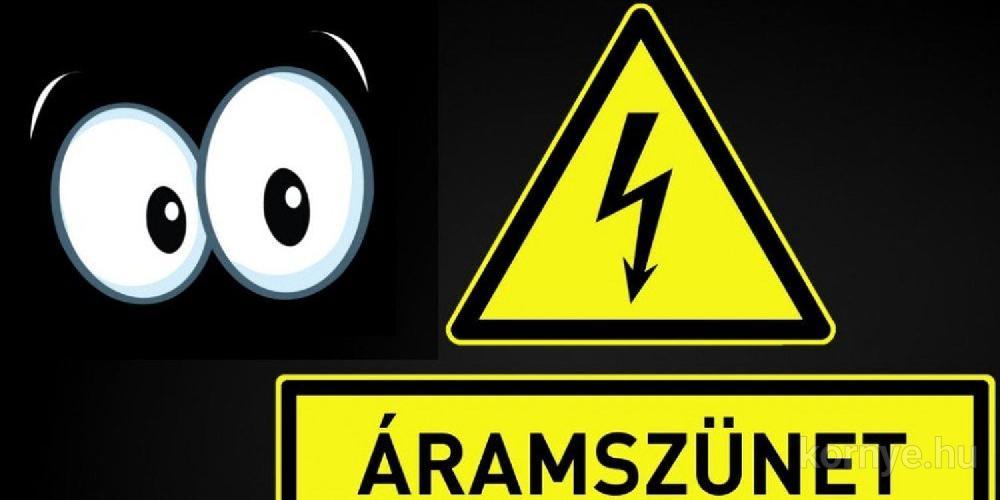 Tervezett áramszünet