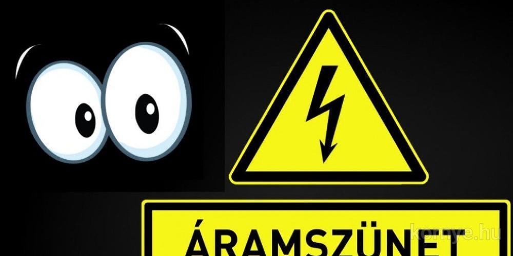 Tervezett áramszünet