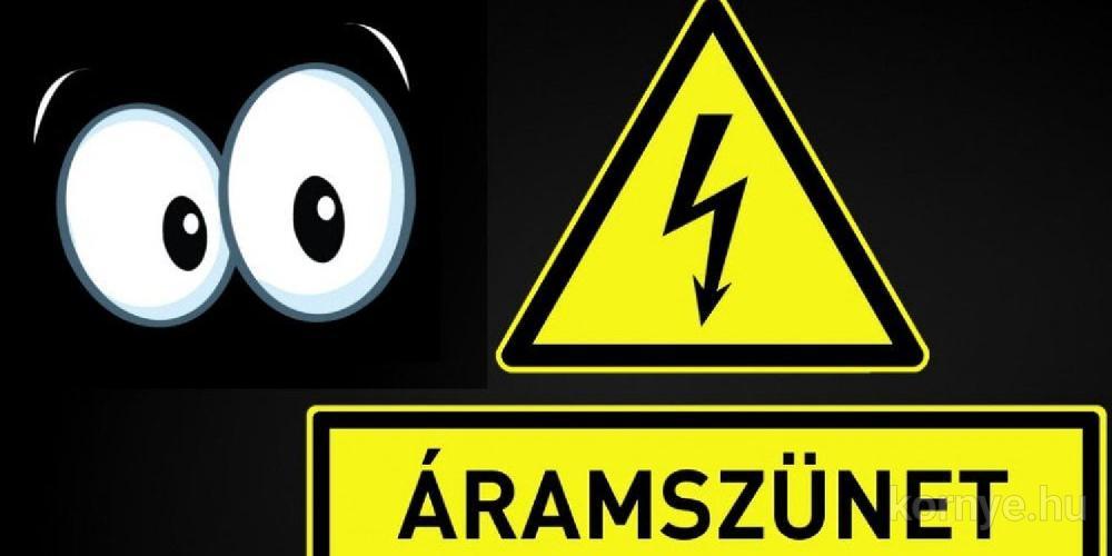 Tervezett áramszünet