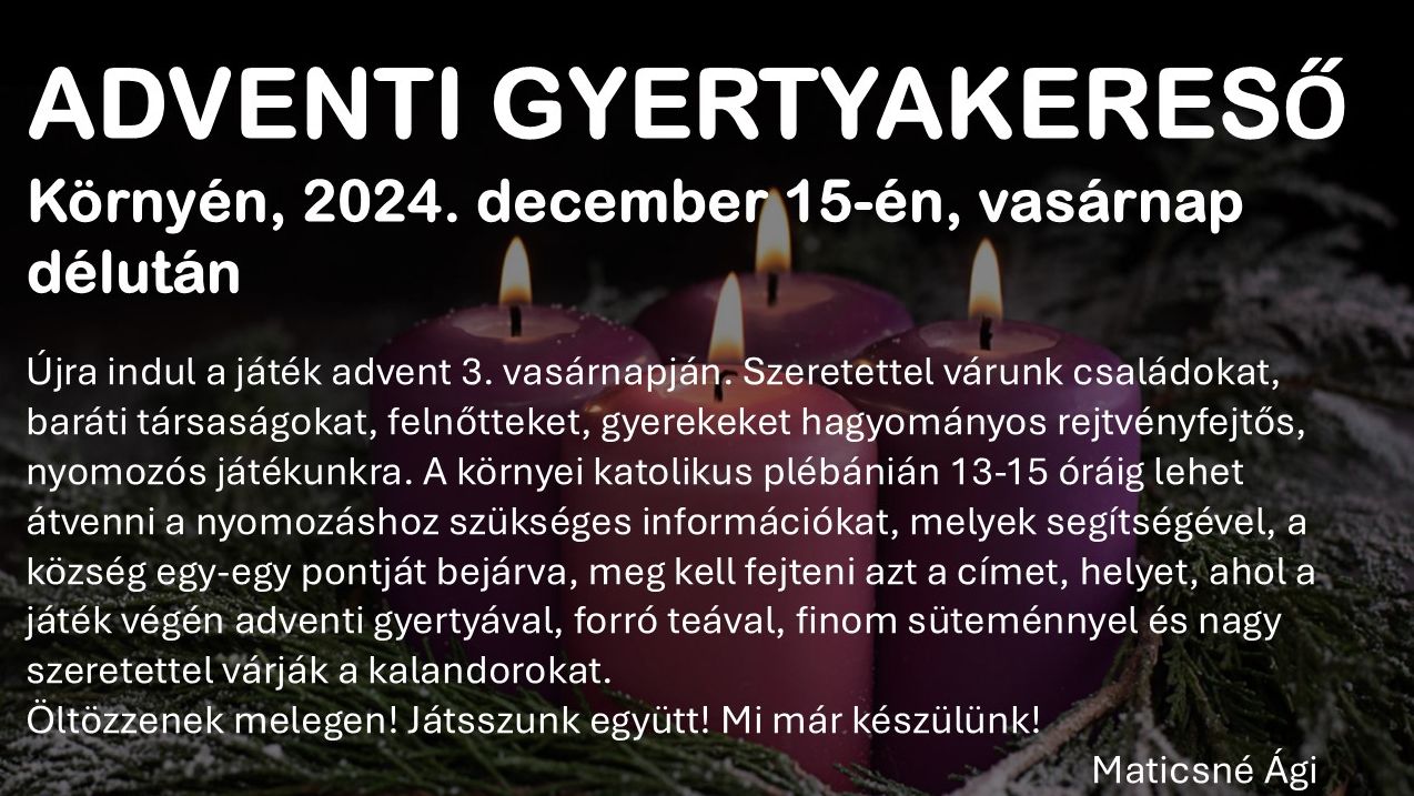 Adventi gyertyakereső